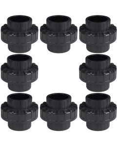 8-Pack 1 in. Schedule 80 PVC Unions Sch-80 Pipe Repair Fittings Slip/Socket ASTM D2467/F1970