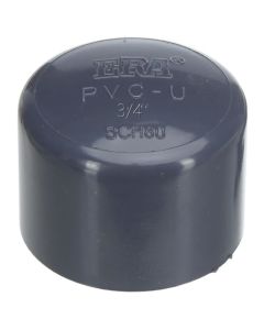 3/4 in. Schedule 80 PVC End Cap Slip/Socket NSF ASTM D2467 High Pressure Pipe Fitting