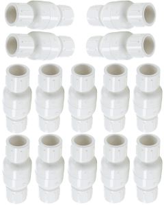 14-Pack 3/4 in. Schedule 40 PVC In-Line Spring Check Valves, Socket