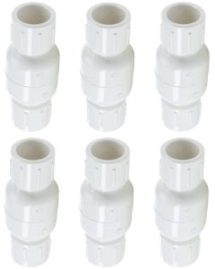 6-Pack 3/4 in. Schedule 40 PVC Spring Check Valves, Socket