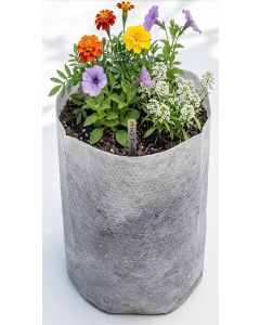100-Pack 1/2-Gallon Tall Starter Plant Grow Bags White 40GSM Deep Aeration Fabric Pots 4D x 9H w/Free Shipping USA