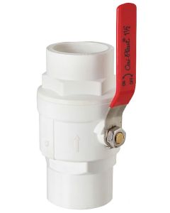 247Garden ERA 3/4 in. Two-Piece SCH40 PVC Chroming Ball Shut-Off Valve w/ Stainless Steel Handle