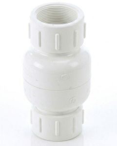 1 in. Schedule 40 PVC Spring Check Valve FPT x FPT Threaded Fitting
