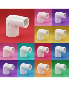 12-PK 3/4 in. SCH-40 PVC 90° Street Elbow Pipe Fittings NSF ASTM D2466 3/4" Slip x 3/4" Spigot