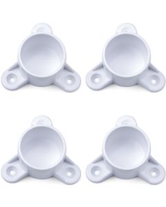 4-Pack 1 in. PVC Table Screw Caps Leg Fitting - ASTM SCH40 Furniture-Grade