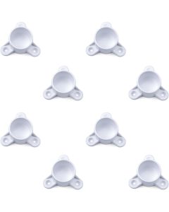 8-Pack 1.5 in. PVC Table Screw Caps Leg Fittings - ASTM SCH40 Furniture-Grade