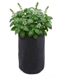 247Garden 2-Gallon Basic Fabric Tall Palnt Grow Bag 200GSM Black 12H x 7D