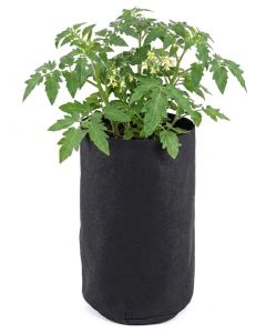 247Garden 1-Gallon Basic Fabric Tall Plant Grow Bag 200GSM Black 9H x 6D