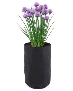 247Garden 3-Gallon Basic Fabric Tall Plant Grow Bag 200GSM Black 12.5H x 8.5D