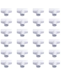 24-Pack 3/4 in. Schedule 40 Tees 3-Way Pipe T-Fittings SCH40 ASTM D2466
