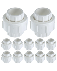 12-Pack 3/4 in. Schedule 40 PVC Unions w/ O-Ring Slip/Socket Pipe Fitting ASTM D2466/F1970