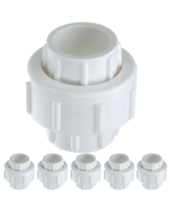 6-Pack 3/4 in. Schedule 40 PVC Unions w/ O-Ring Slip/Socket Pipe Fittings ASTM D2466/F1970