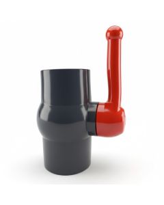 6 in. Heavy-Duty PVC Compact Ball Shut-off Valve Threaded-Type w/ Single Lever ABS Handle for Schedule 80 High Pressure Pipe Fitting FNPT