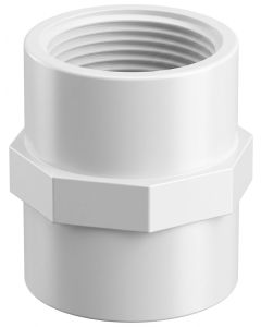 1/2 in. SCH-40 PVC Female Adapter FNPT x Socket ASTM D2466 Heavy Duty Fitting for Pressure Plumbing System
