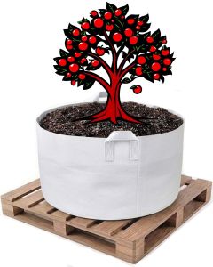 247Garden 80-Gallon Aeration Fabric Pot/Planting Grow Bag w/Handles (300GSM White 18H x 36.5D)