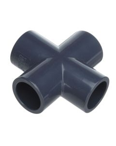 2 in. SCH80 PVC 4-Way Cross, Schedule-80 High Pressure Pipe Fitting (Socket) NSF ASTM D2467