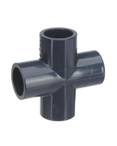 3/4 in. Schedule-80 PVC Cross 4-Way High Pressure Pipe Fitting NSF ASTM D2467 Slip/Socket