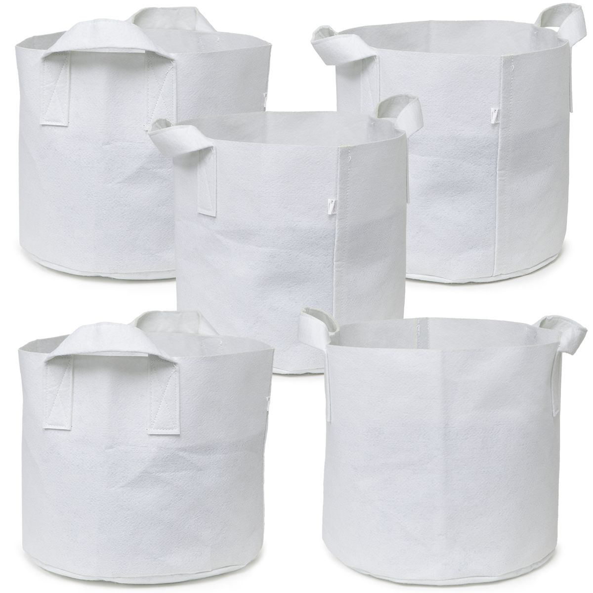 Details about   5 Pack Grow Bags Fabric Pots Root Pouch w/Handles Planting Container 1-7 Gallon 