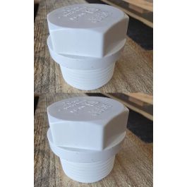 2-Pack 1 in. Schedule 40 PVC Male Threaded Plug/MNPT End Cap Pipe ...