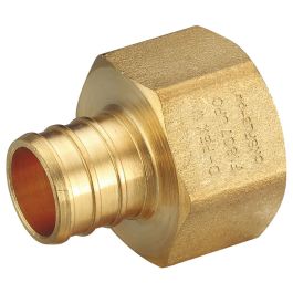 3/4" PEX X 1" Female NPT Adapter - Lead-Free Brass Crimp Fitting For PEX-B Pipe