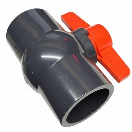 2 in. Heavy-Duty PVC Compact Ball Shut-off Valve Socket-Type for SCH40 ...