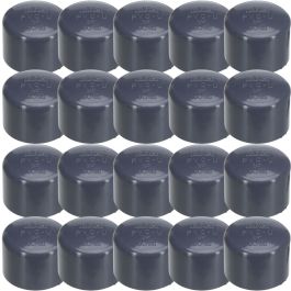 20-Pack 1 in. Schedule 80 PVC End Caps Slip/Socket Pipe Fittings NSF ...