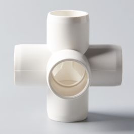 2-Pk 3/4 in. 5-Way SCH-40 PVC Fittings ASTM D2466 Plumbing-Grade Pipe ...