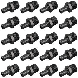PLUMBFLEX 3/4 in. x 3/4 in. x 1 in. Plastic PEX Poly Alloy Reducing Tee Barb Pipe Fitting (5-Pack PLUMBFLEX 3/4 in. x 3/4 in. x 1 in. Plastic PEX Poly Alloy Reducing Tee Barb Pipe Fitting (5-Pack