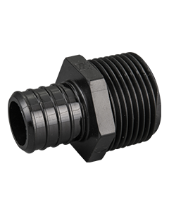 247Garden 1 in. PEX-B Barb x 1 in. MPT Male Adapter Plastic Crimp Fitting