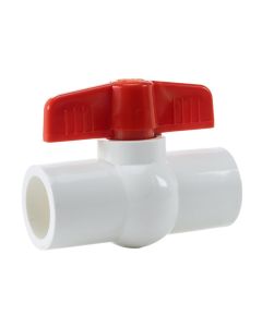 1/2 in. Schedule 40 PVC Compact Ball Valve Pipe Fitting, Socket