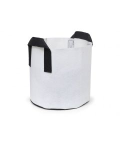 247Garden 10-Gallon Aeration Fabric Pot/Planting Grow Bag w/Handles (White w/Black Handles 13H x 15D)