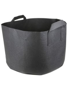247Garden 15-Gallon Short Aeration Fabric Pot/Vegetable Grow Bag w/Handles (Black 12H x 19D)