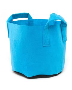 247Garden 2-Gallon Blue Aeration Fabric Pot/Plant Grow Bag w/Handles + Black Base 8.5D x 7.5H