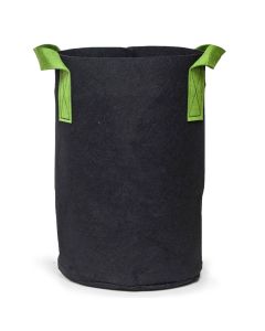 247Garden 2-Gallon Tall Aeration Fabric Pot/Tree Grow Bag, Black w/Green Handles 12H x 7D