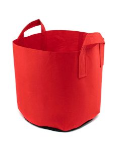 247Garden 15-Gallon Red Aeration Fabric Pot/Plant Grow Bag w/Handles + Black Base 14.5H x 17D