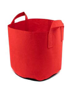 247Garden 25-Gallon Red Aeration Fabric Pot/Plant Grow Bag w/Handles + Black Base 16.5H x 21D