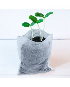 100pcs 247Garden 3x4" Eco-Friendly Aeration Seedling Pots/Nursery Fabric Plant Grow Bags (25GSM 8x10cm Non-woven Mini Fabric Pots)