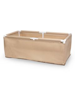 247Garden 2X4 PVC Frame Fabric Grow Bed/Raised Vegetable Flower Garden Bag (60-Gallon Tan)