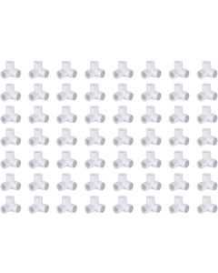 48-Pack 3/4" SCH40 PVC 3-Way Elbow Fittings, ASTM Furniture-Grade