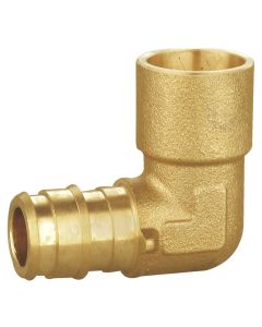 247Garden 3/4 in. PEX-A x 3/4 in. Female Copper Sweat Elbow (NSF Lead Free Brass F1960 PEX Cold Expansion Fitting)