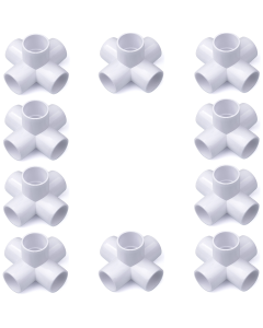 247Garden 3/4 in. 5-Way PVC Elbow ASTM SCH40 Furniture-Grade Fitting 10-Pack Free Ship