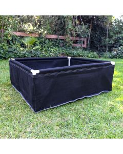 247Garden PVC Frame Grow Bed 400GSM Black Complete Setup Including PVC Fittings and Pipes