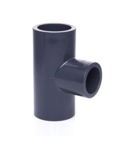 3/4 x 1/2 in. Schedule 80 PVC Reducing Tee 3-Way Straight Pipe Increase/Reducer Fitting (Socket)