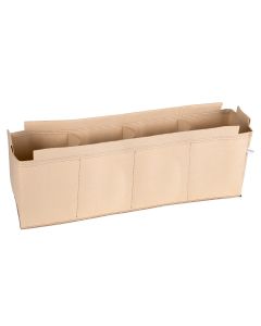 247Garden 1X4' 4X Cubical Frame Grow Bed PVC-Ready w/Dividing Walls (400GSM Tan Color Grow Bag Only, No PVC Fittings, No Poles)