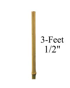 247Garden 3-Feet 1/2" (12-14mm) Natural Bamboo Stake (USDA-Approved)