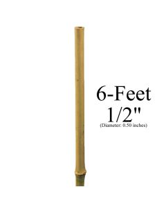 247Garden 6-Feet 1/2" (12-14mm) Natural Bamboo Stake (USDA-Approved)