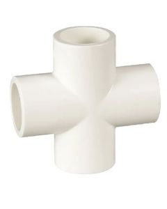 2 in. Schedule 40 PVC Cross 4-Way Pipe Fitting NSF