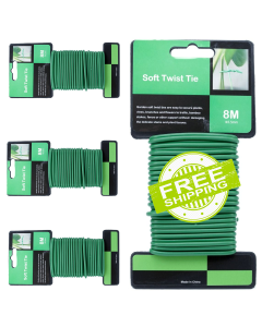 247Garden 25Ft Soft Twist Tie 3.5mm x 8M for Plant Support/Multi-Purpose Gardening Tool 4-Pack for Bonsai and More (100Ft Total)