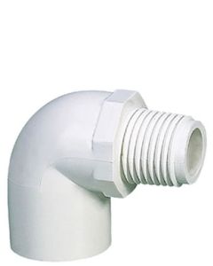 1/2 in. Schedule 40 PVC 90-Degree Male Threaded Elbow, NSF Pipe Fitting