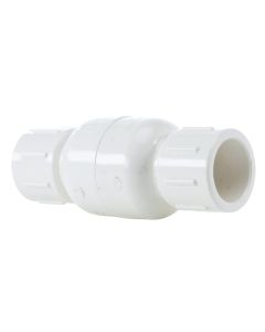 1 in. Schedule 40 PVC Inline Spring Check Valve SxS Socket-Fitting for Sch40/80 PVC Pipes